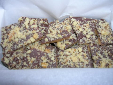 A closeup image of English Toffee