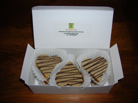 A closeup of alfajors